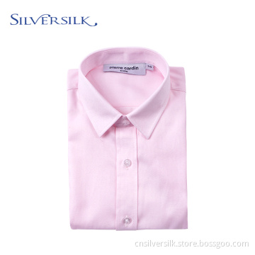 Custom Brand Preppy Children School Blouse Pink Dress